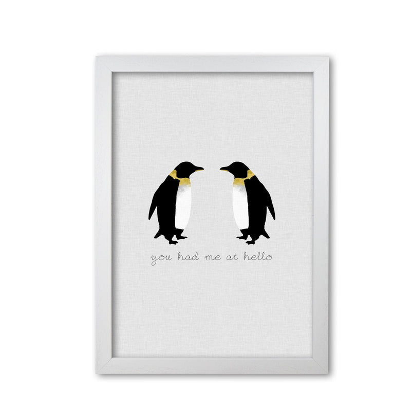 You had me at hello penguin quote fine art print by orara studio